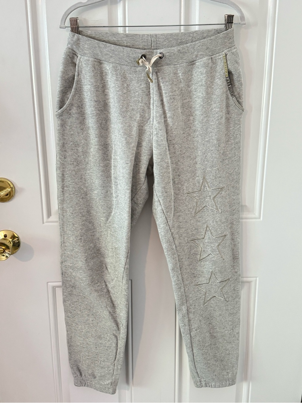Vintage Havana Heather Gray Star-Accent Joggers